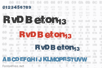 RvD Beton13 Font