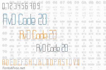 RvD Code 28 Font