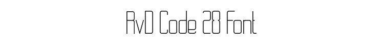 RvD Code 28 Font Preview
