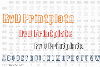 RvD Printplate Font