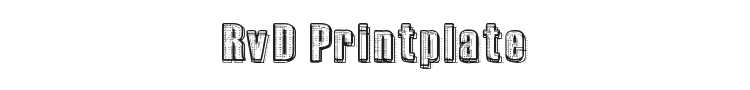 RvD Printplate Font