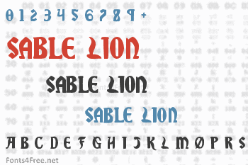 Sable Lion Font