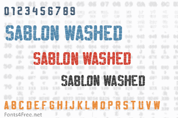 Sablon Washed Font