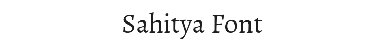 Sahitya Font