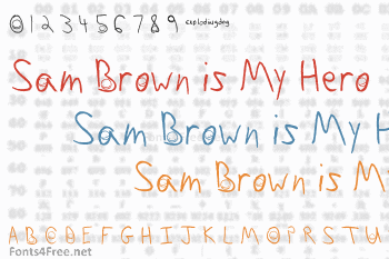 Sam Brown is My Hero Font