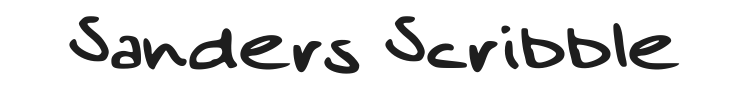 Sanders Scribble Font Preview