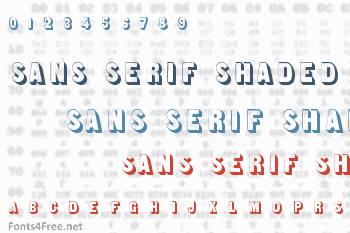 Sans Serif Shaded Font