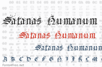 Satanas Humanum Salvator Font