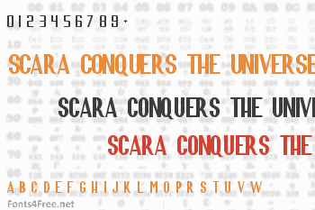 Scara Conquers the Universe Font