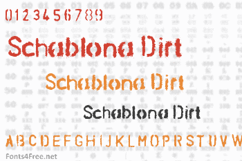 Schablona Dirt Font