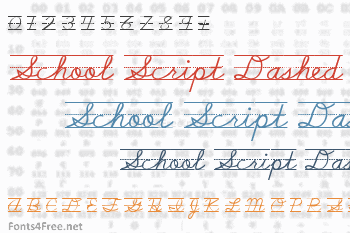 School Script Dashed Font