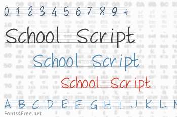 School Script Font