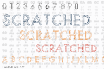 Scratched Font