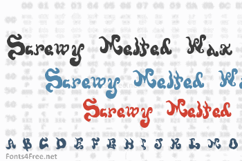 Screwy Melted Wax Font