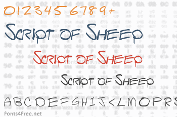 Script of Sheep Font
