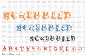 Scrubbled Font