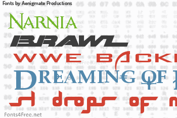 Aenigmate Productions Fonts