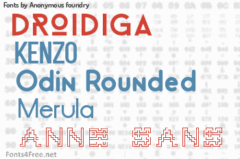 Anonymous foundry Fonts