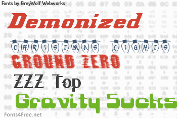 GreyWolf Webworks Fonts