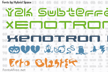 Hybrid Space Fonts