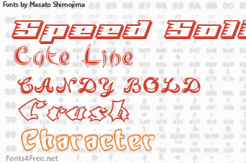 Masato Shimojima Fonts