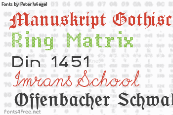 Peter Wiegel Fonts