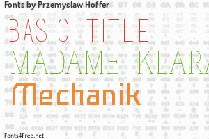 Przemyslaw Hoffer Fonts