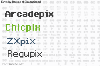 Reekee of Dimenzioned Fonts