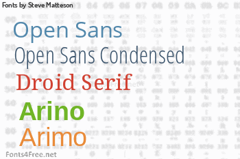 Steve Matteson Fonts