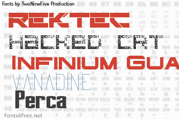 TwoNineFive Production Fonts