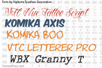 Vigilante Typeface Corporation Fonts