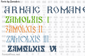 Zamolxis Fonts