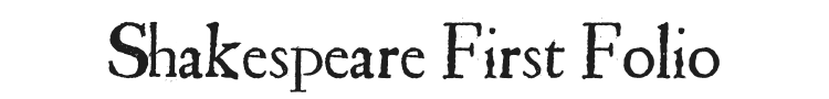 Shakespeare First Folio Font