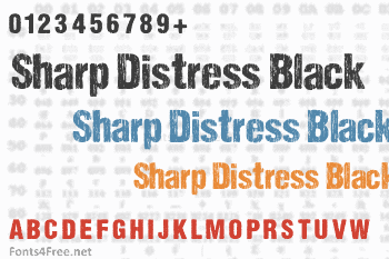 Sharp Distress Black Font