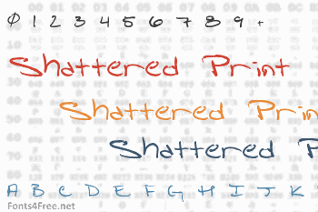 Shattered Print Font