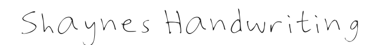 Shaynes Handwriting Font Preview