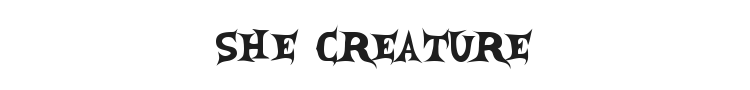 She Creature Font Preview