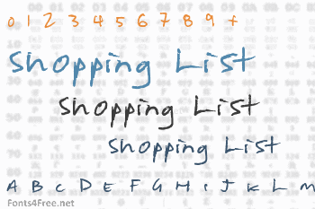 Shopping List Font