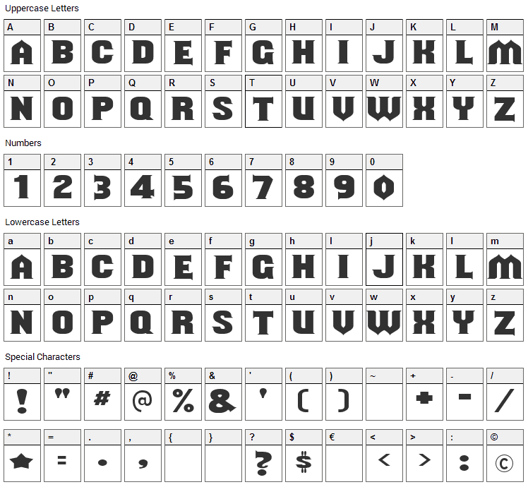 Shouldve Known Font Character Map