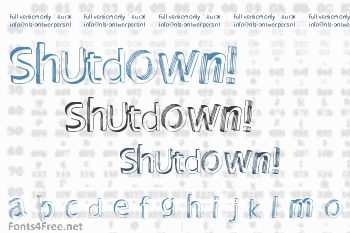 Shutdown! Font