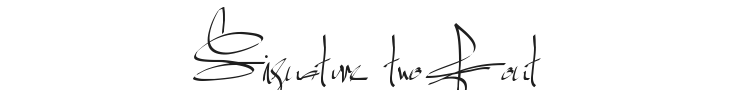 Signature two Font Preview