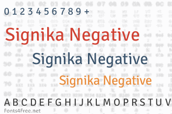 Signika Negative Font