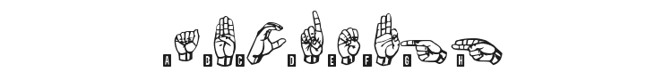 Signs Language Font Preview