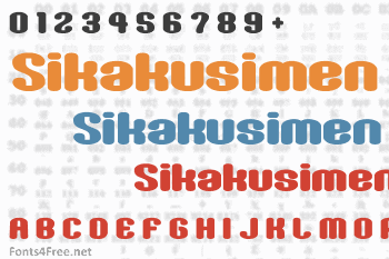 Sikakusimen Font