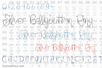 Silver Bellybutton Ring Font