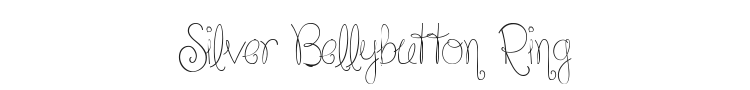 Silver Bellybutton Ring Font Preview