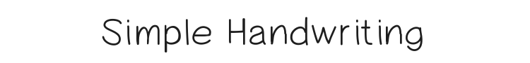 Simple Handwriting Font Preview