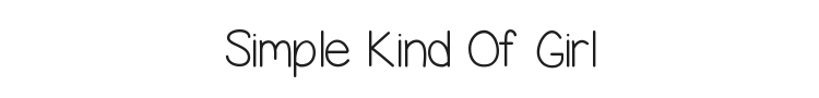 Simple Kind Of Girl Font