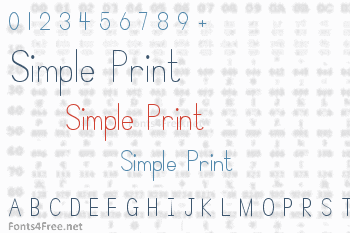 Simple Print Font