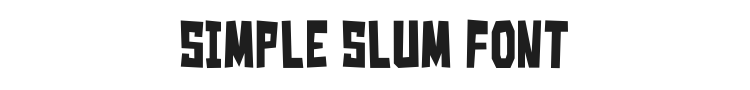 Simple Slum Font